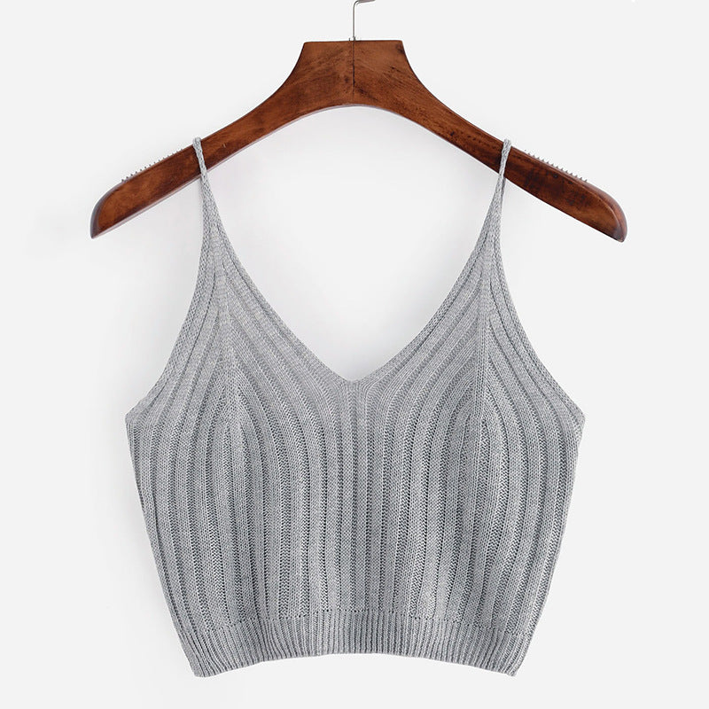 V-Neck Knit Top