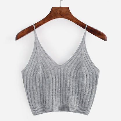 V-Neck Knit Top