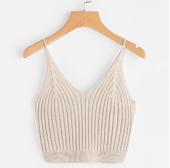 V-Neck Knit Top