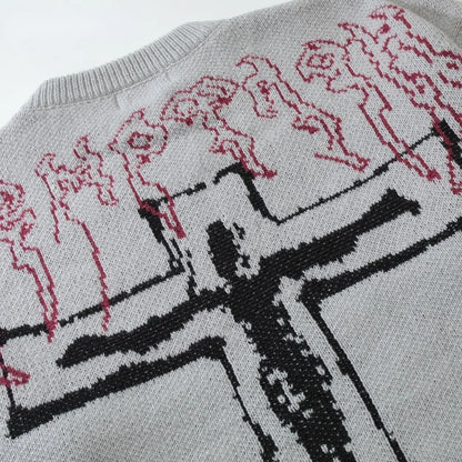Y2K Grunge Ripped Knit Sweater