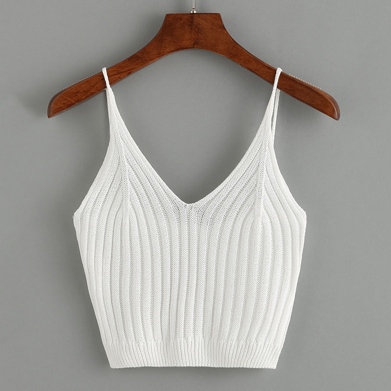 V-Neck Knit Top