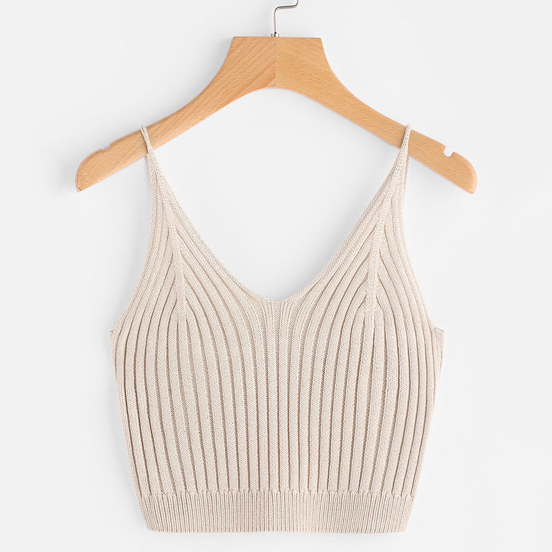 V-Neck Knit Top