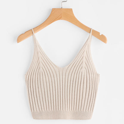 V-Neck Knit Top