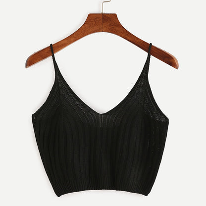 V-Neck Knit Top