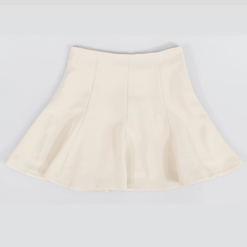 Korean Style High Waist Flared A-line Pleated Skirt