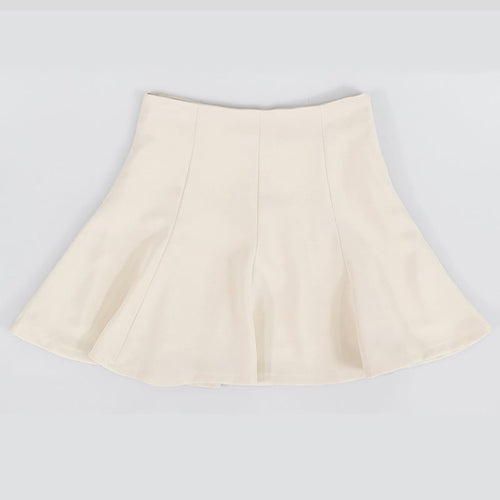 Korean Style High Waist Flared A-line Pleated Skirt
