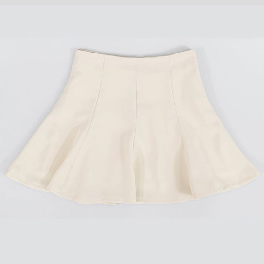 Korean Style High Waist Flared A-line Pleated Skirt