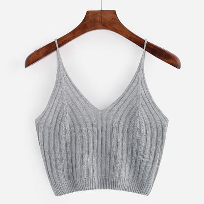 V-Neck Knit Top